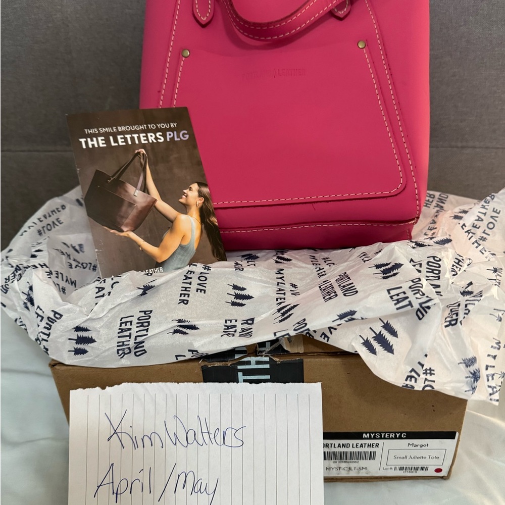 Portland Leather Pink Tote Bag